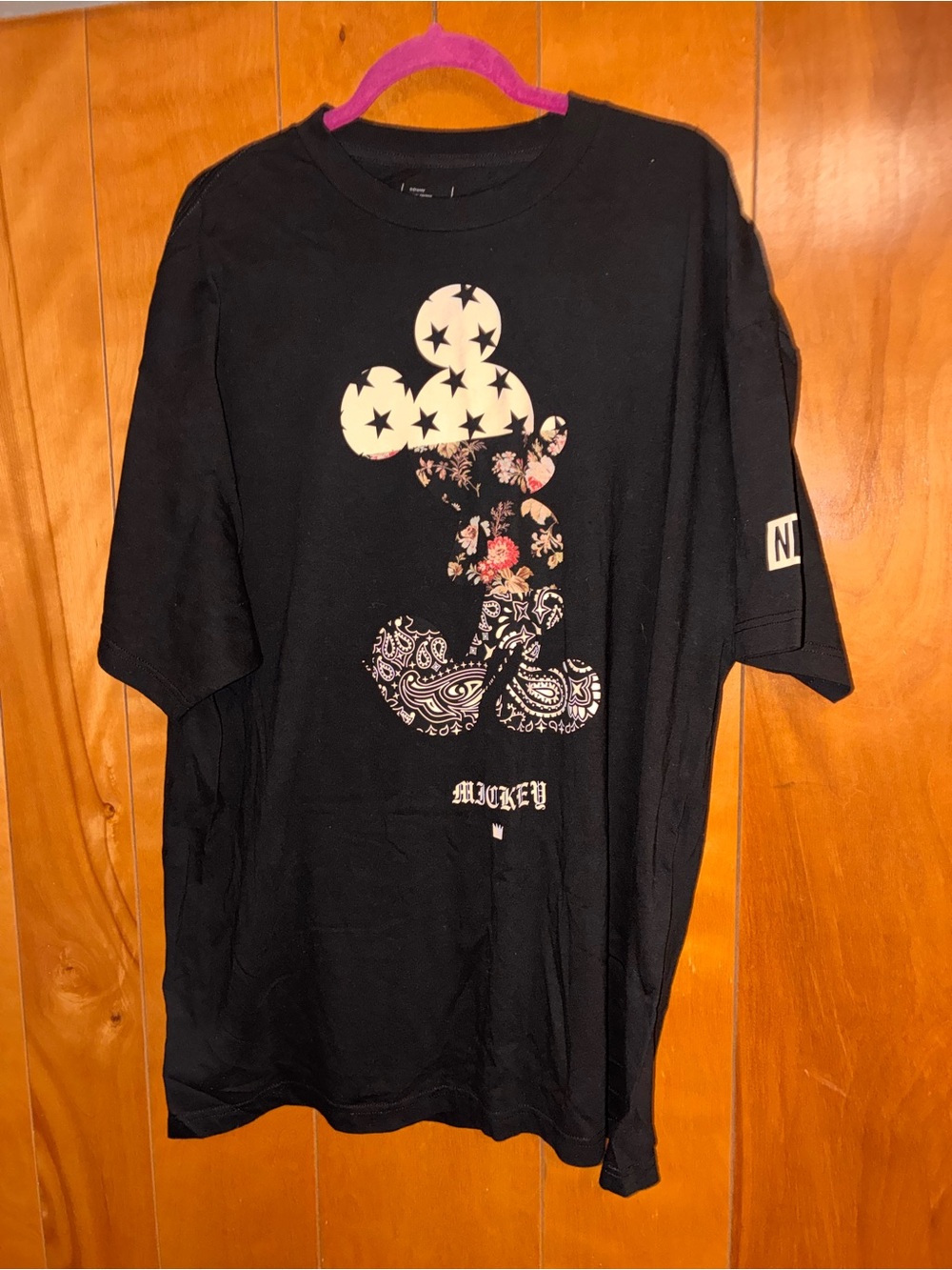 Neff Black Men's Graphic Mickey T-Shirt XXL